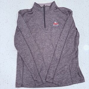 Coors Light Gray Quarter Zip Pullover — Size Medium